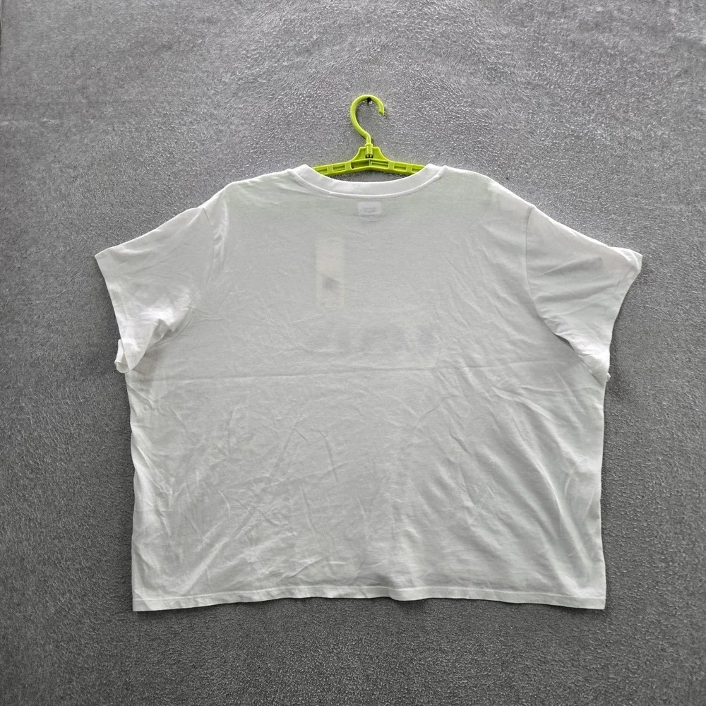 Levi's Women Shirt 3X White Graphic Logo‎ Short Sleeve